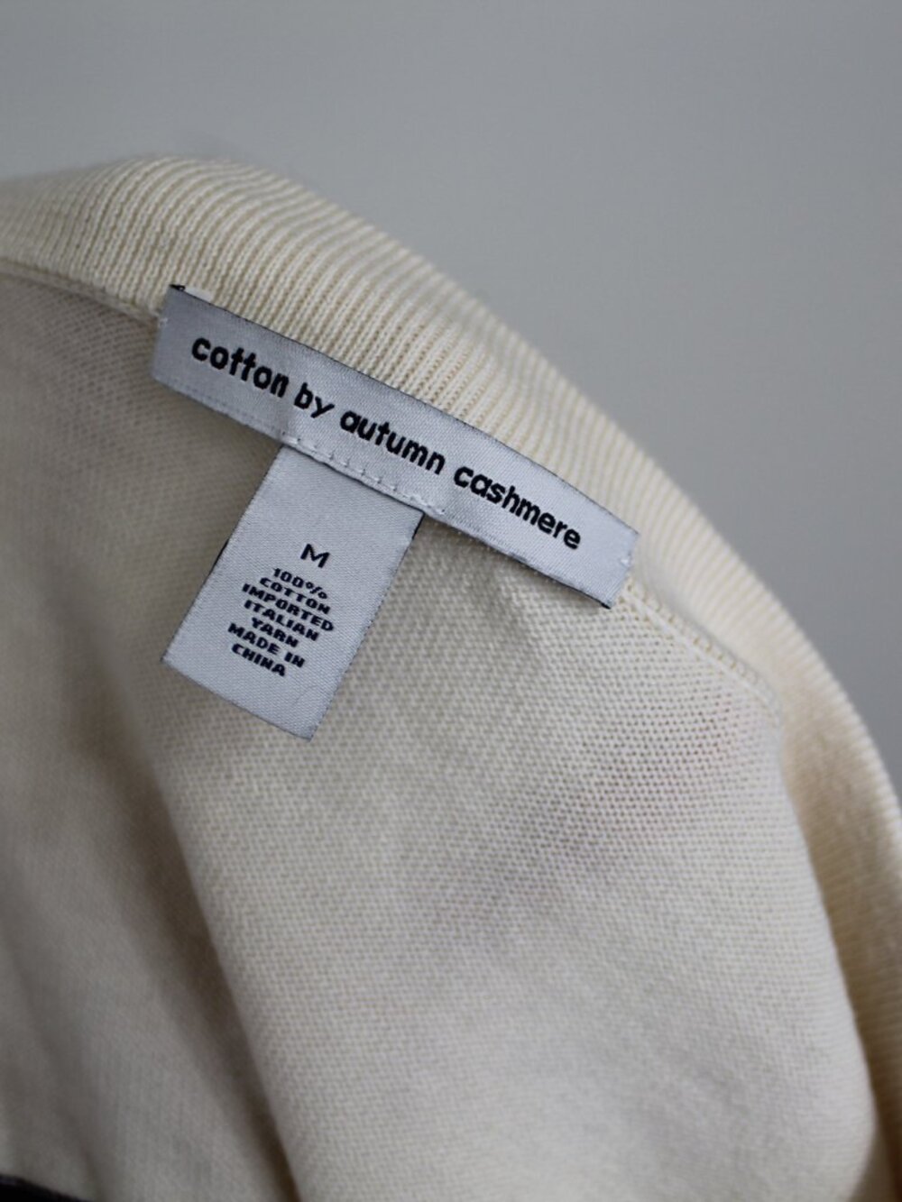 Autumn Cashmere Stripe Boat Neck Sweater Cream Black‎ Parisian Euro Summer M - Picture 9 of 9